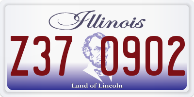 IL license plate Z370902