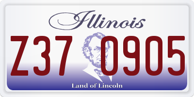 IL license plate Z370905