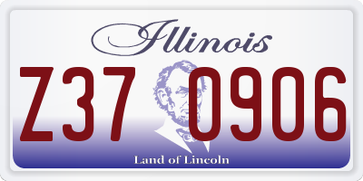 IL license plate Z370906