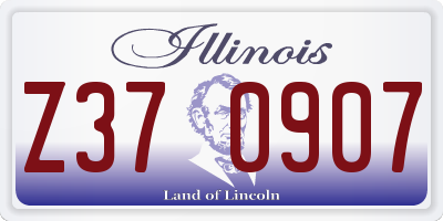 IL license plate Z370907