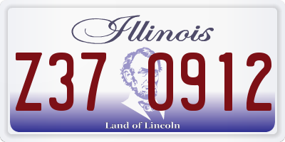 IL license plate Z370912