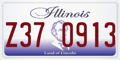 IL license plate Z370913