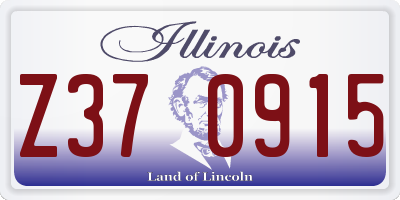 IL license plate Z370915