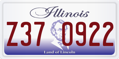 IL license plate Z370922