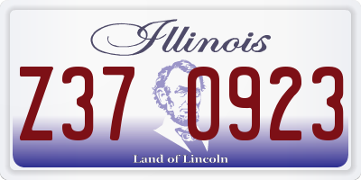 IL license plate Z370923