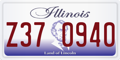 IL license plate Z370940