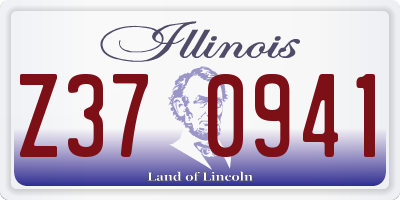IL license plate Z370941