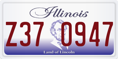 IL license plate Z370947
