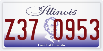 IL license plate Z370953