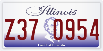 IL license plate Z370954