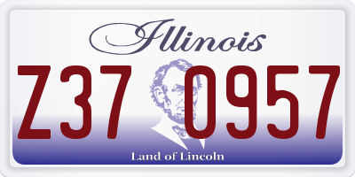 IL license plate Z370957