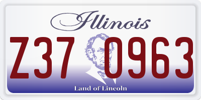 IL license plate Z370963