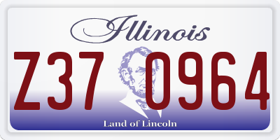 IL license plate Z370964