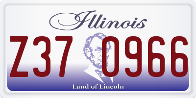 IL license plate Z370966