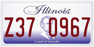 IL license plate Z370967
