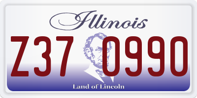IL license plate Z370990