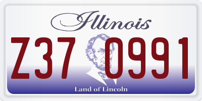 IL license plate Z370991