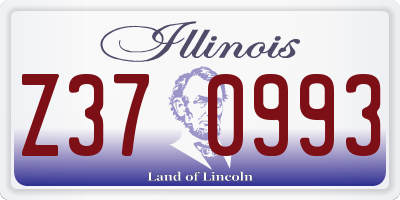 IL license plate Z370993