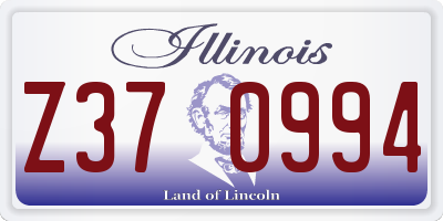 IL license plate Z370994