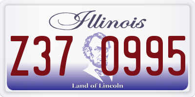 IL license plate Z370995