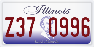 IL license plate Z370996