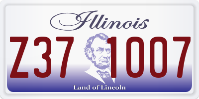 IL license plate Z371007