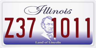 IL license plate Z371011
