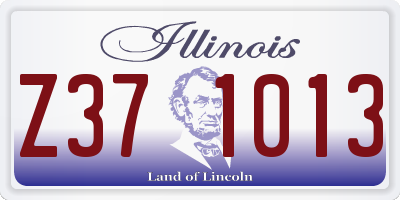 IL license plate Z371013