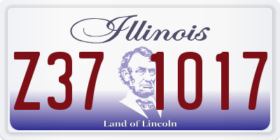 IL license plate Z371017