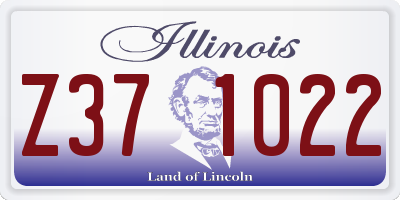 IL license plate Z371022