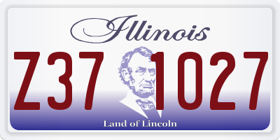 IL license plate Z371027