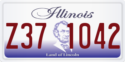 IL license plate Z371042