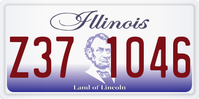 IL license plate Z371046