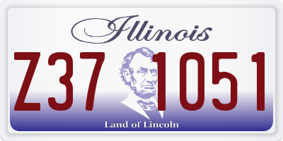 IL license plate Z371051