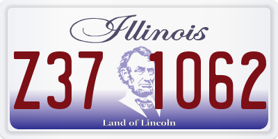 IL license plate Z371062