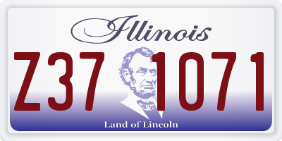 IL license plate Z371071