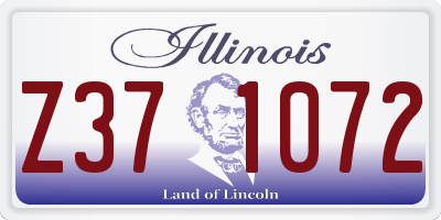 IL license plate Z371072