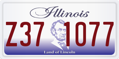 IL license plate Z371077