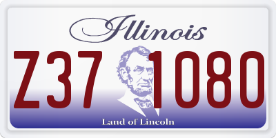 IL license plate Z371080