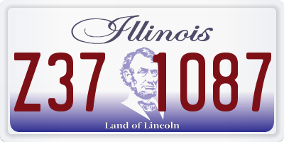 IL license plate Z371087