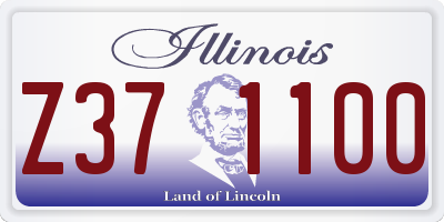 IL license plate Z371100