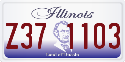 IL license plate Z371103