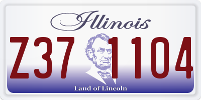 IL license plate Z371104