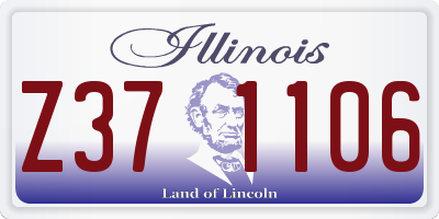 IL license plate Z371106