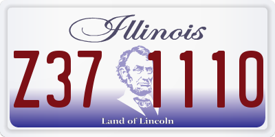 IL license plate Z371110