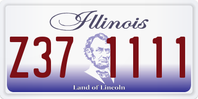 IL license plate Z371111