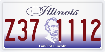 IL license plate Z371112