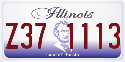 IL license plate Z371113