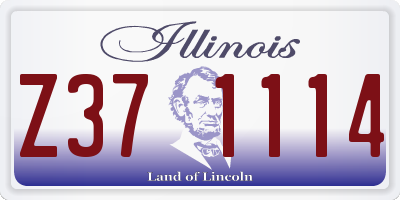 IL license plate Z371114