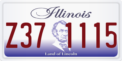 IL license plate Z371115